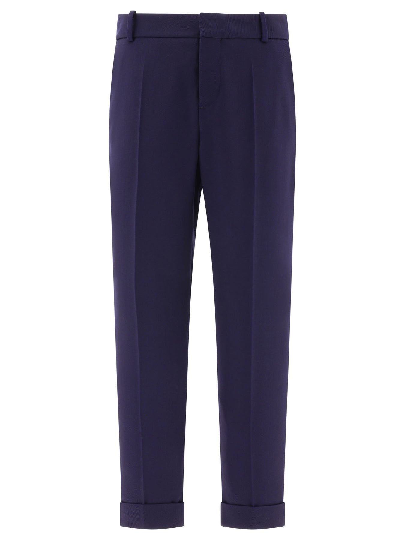 Twill Tailored Trousers Blue - 1