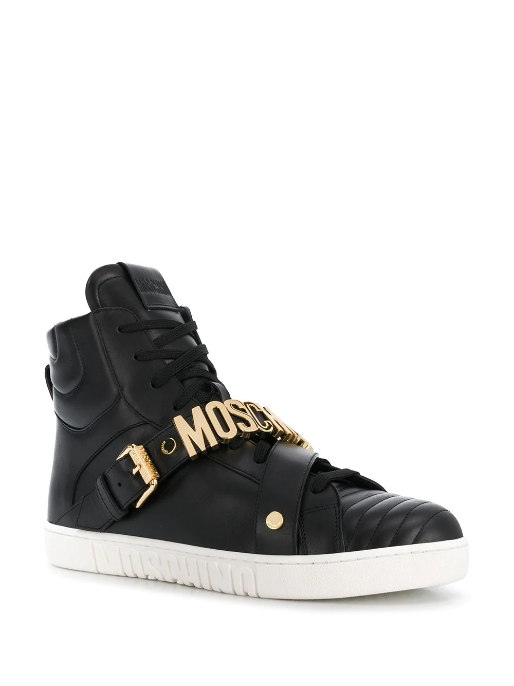 logo-plaque high-top sneakers - 2