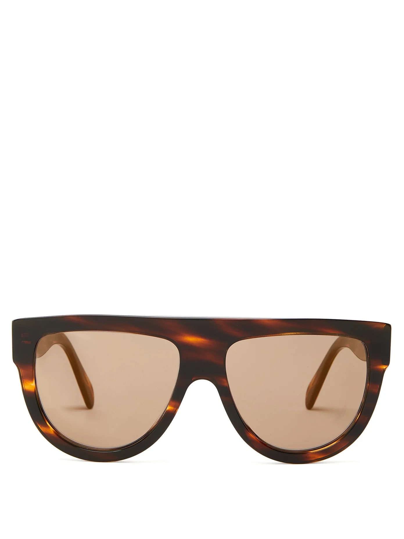 Shadow flat-top D-frame acetate sunglasses - 1