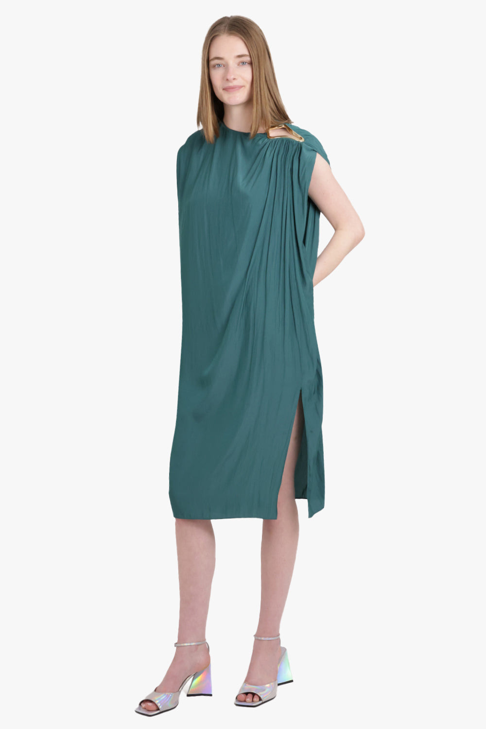 DRAPED S/LESS DRESS | DRAGON - 2