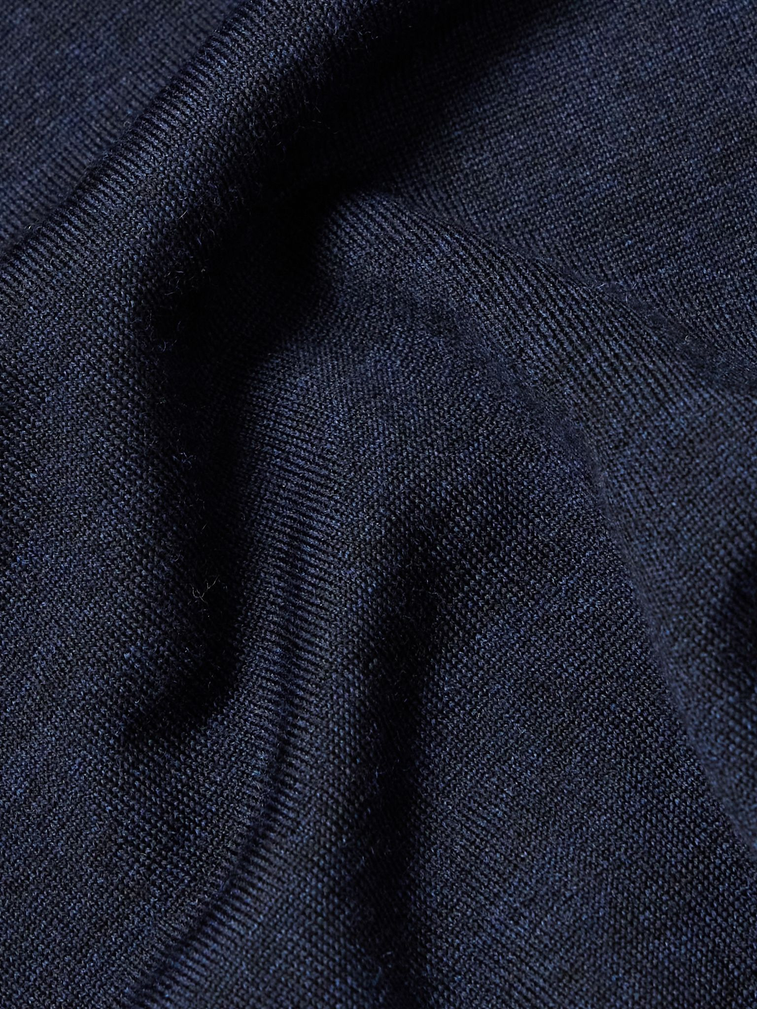 Pevaron Merino Wool Polo Shirt Navy - 4