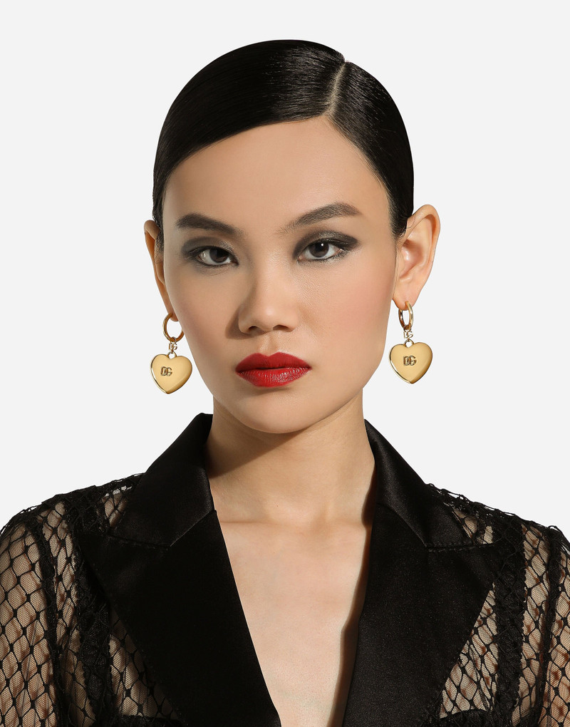 Dolce & Gabbana Heart drop earrings with DG logo outlook