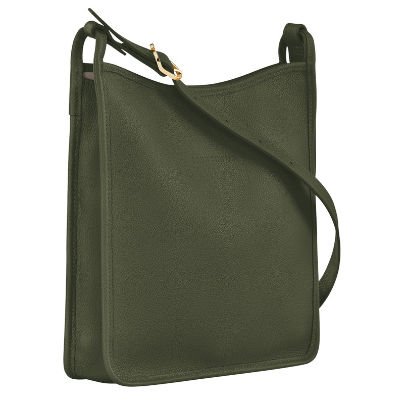 Le Foulonné M Crossbody bag Khaki - Leather 3