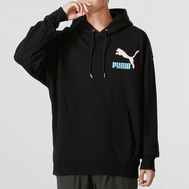 PUMA Colorblock Fandom Logo Hoodie 'Black' 537749-01 - 3