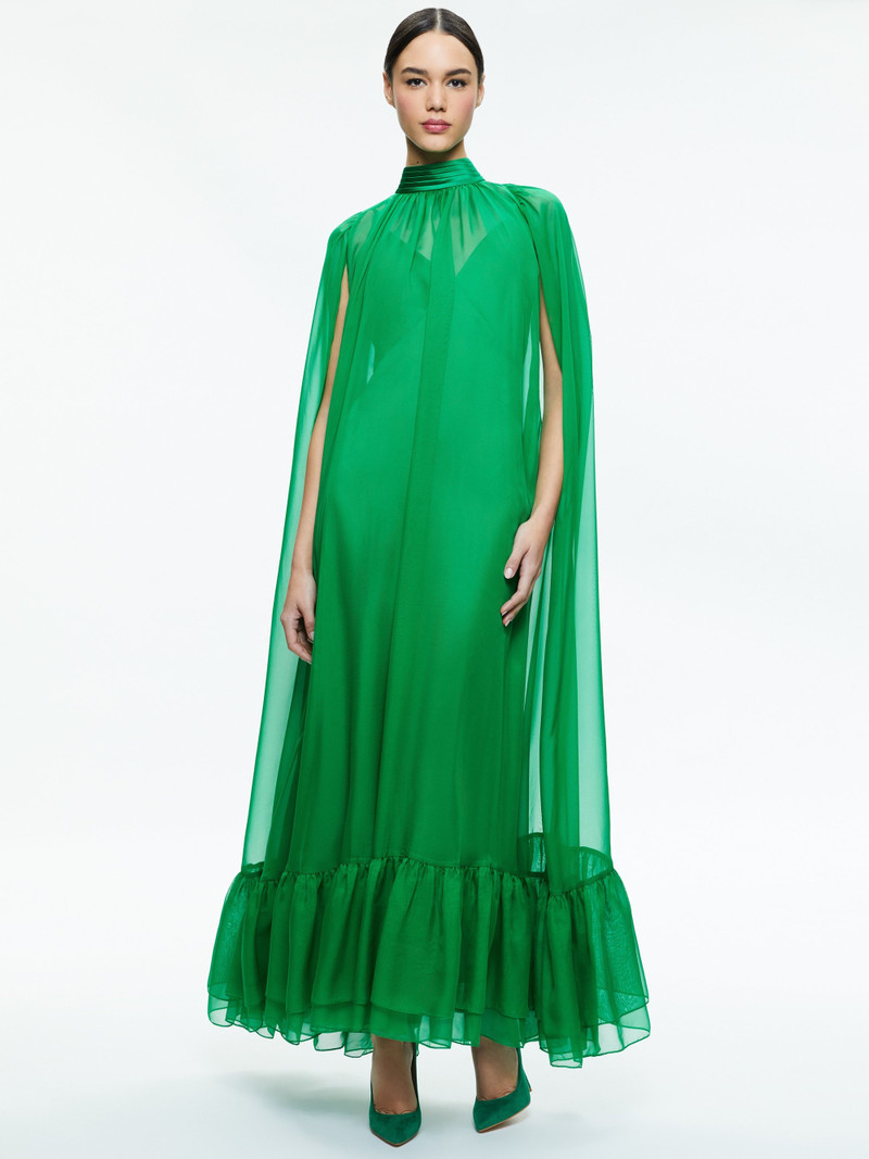 Alice + Olivia LANELLE MAXI CAPE DRESS - CC402045503H317 | REVERSIBLE
