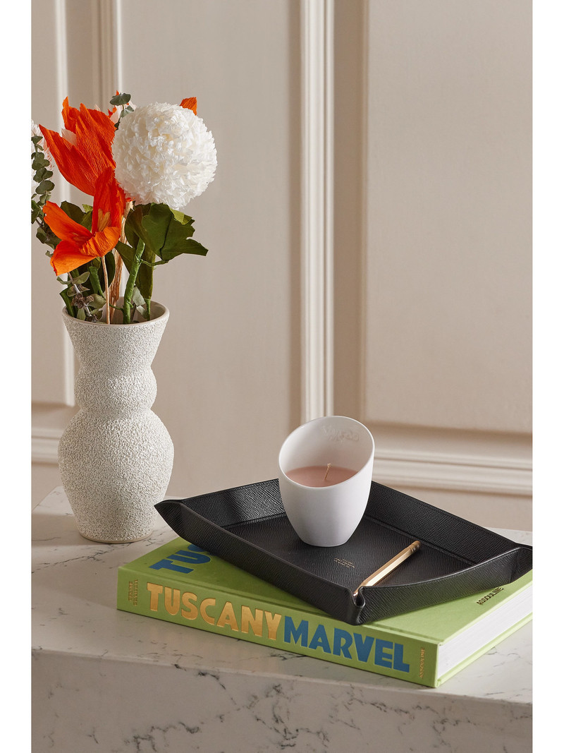 Smythson Panama Large Textured-leather Trinket Tray outlook