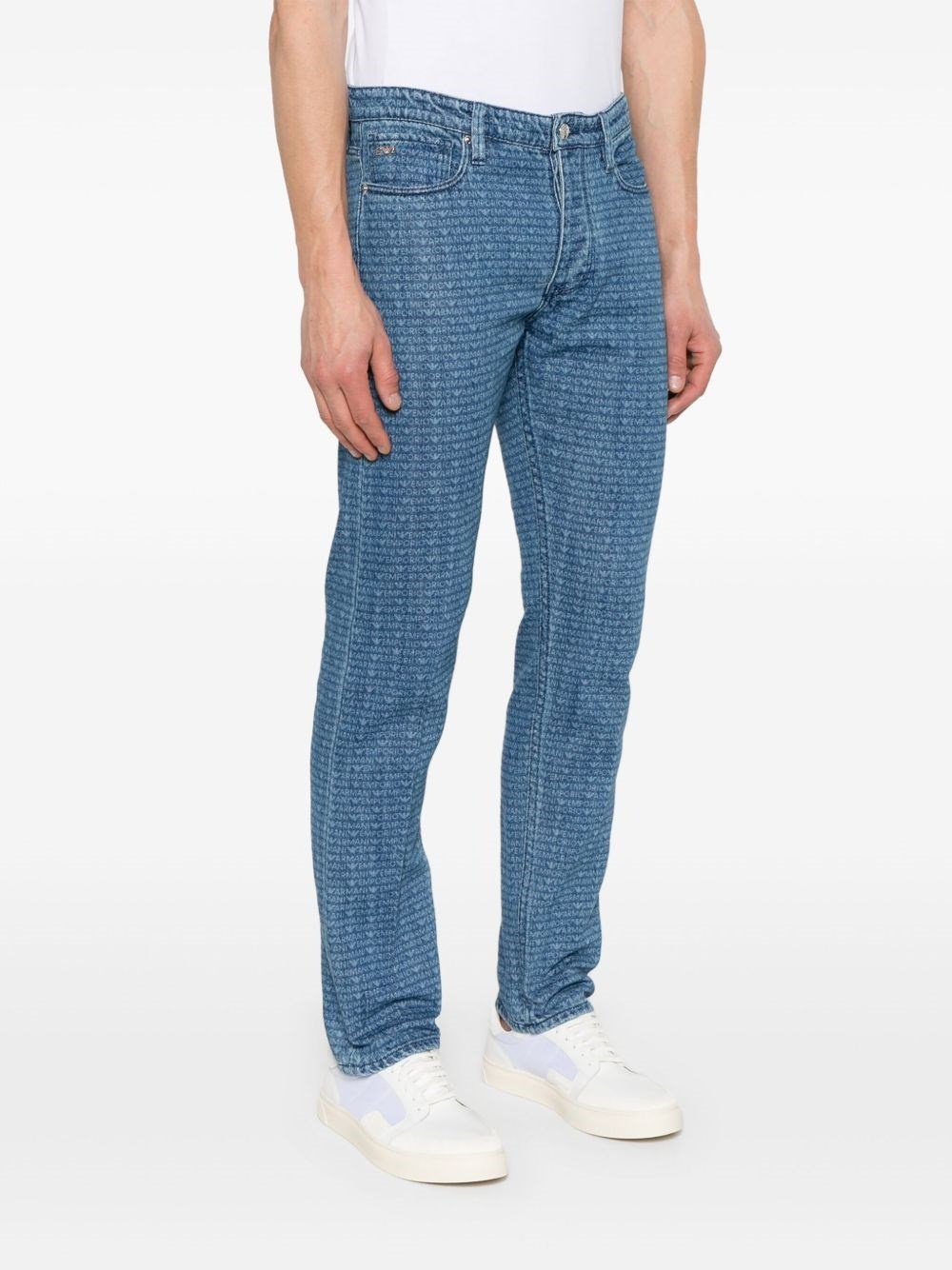 Allover logo denim jeans - 3