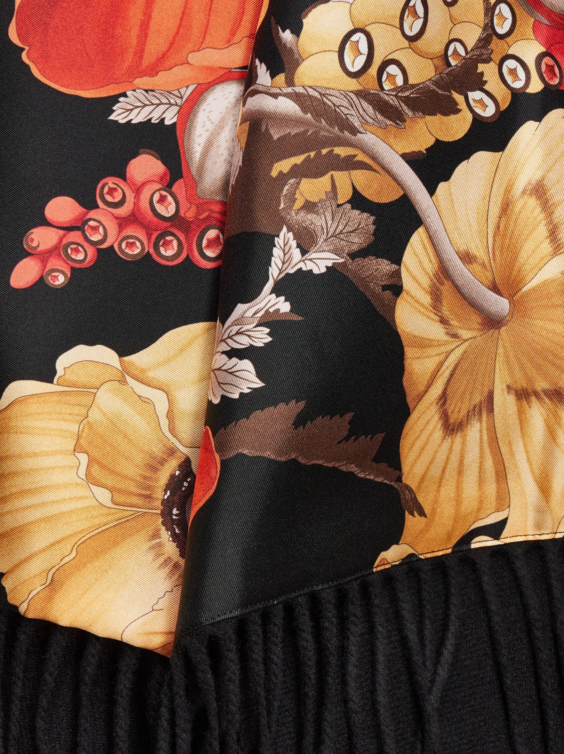 Poppies print reversible cape - 4