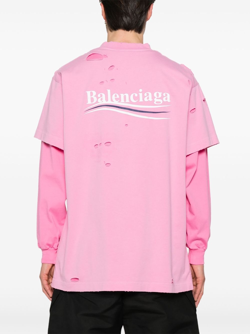 destroyed layered T-shirt - 4