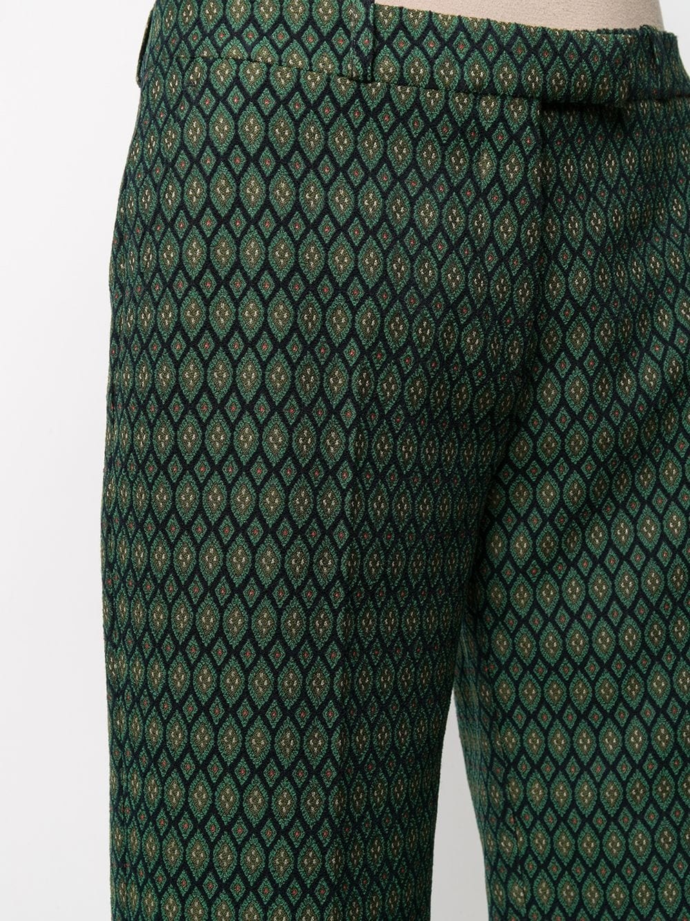 diamond pattern tailored trousers - 5