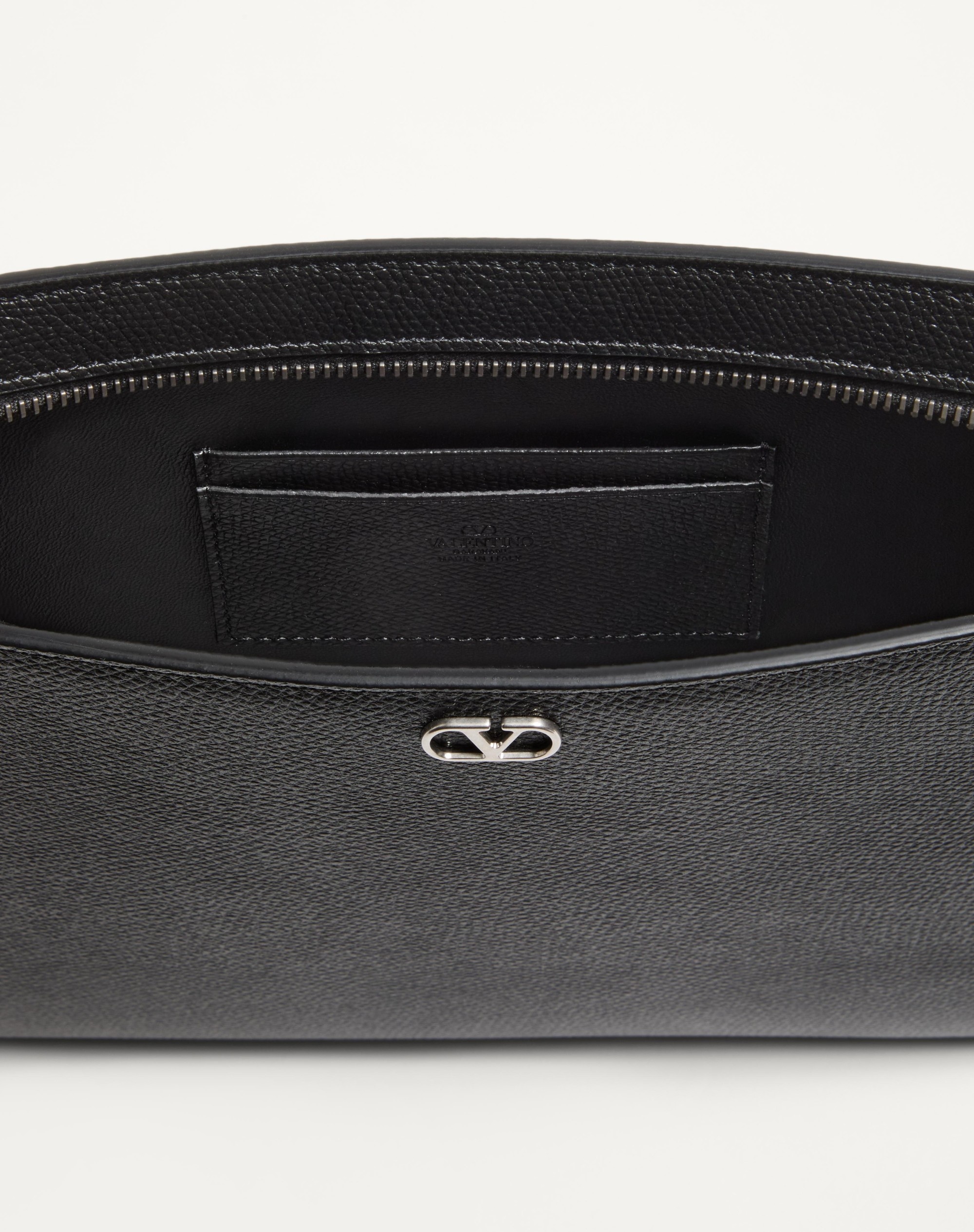VALENTINO GARAVANI VLOGO SIGNATURE GRAINY CALFSKIN POUCH - 5