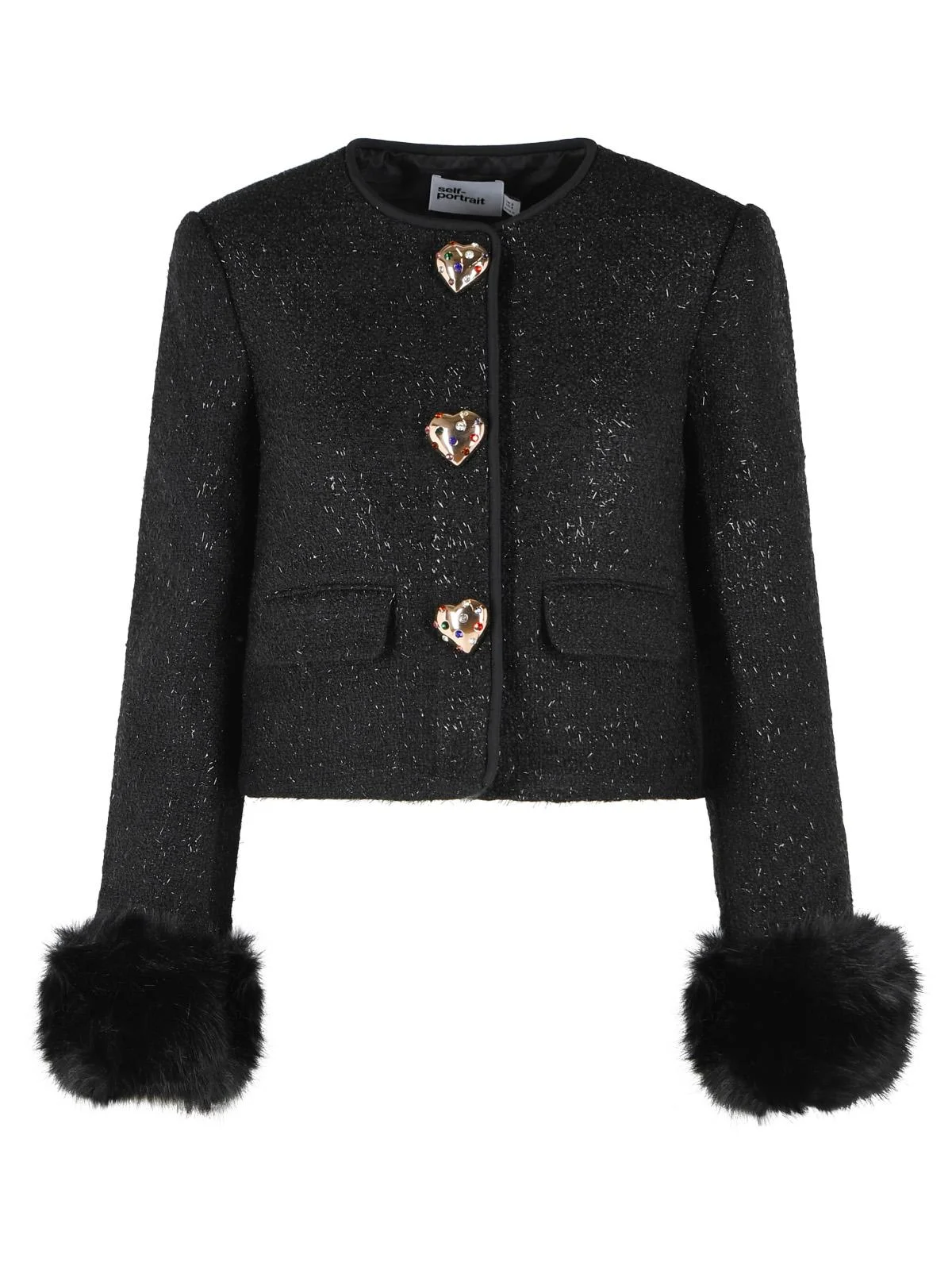 Self Portrait Black Wool Blend Jacket Women - 1