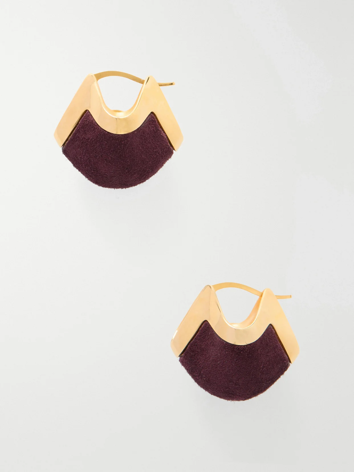 Lotus Gold-plated And Suede Drop Earrings - 1