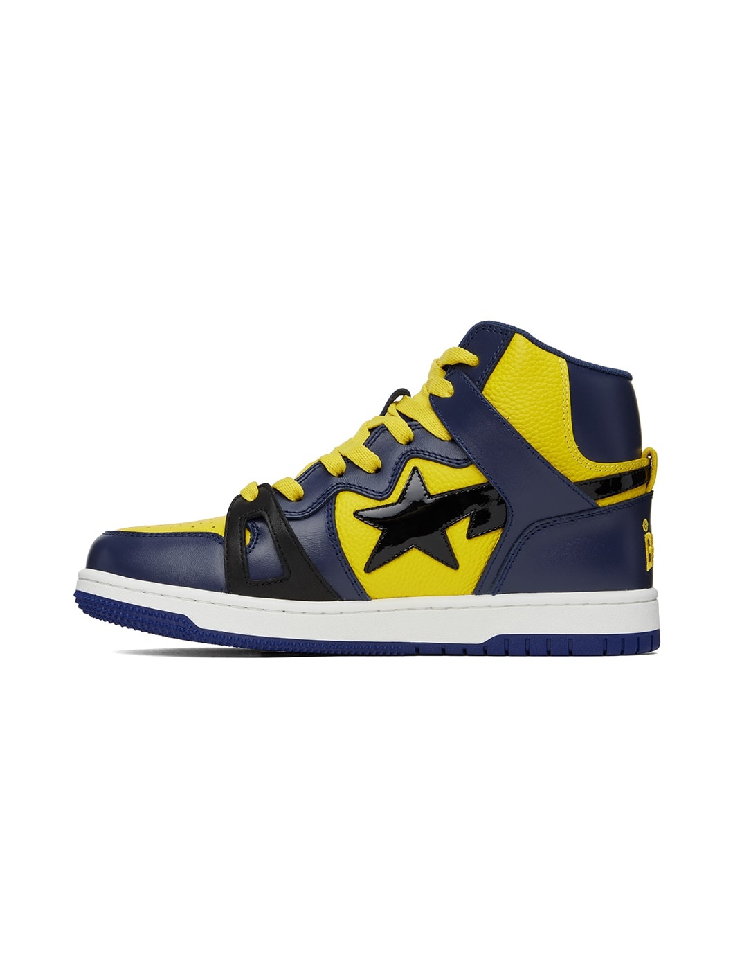 Yellow & Navy Sta 93 Hi Sneakers - 3