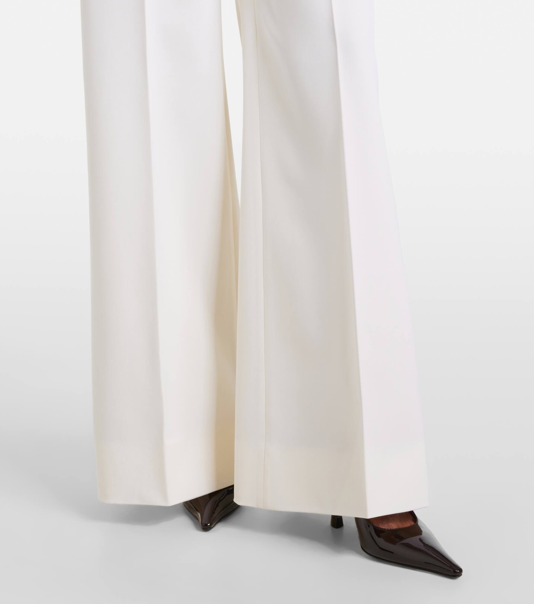 High-rise pleated wool wide-leg pants - 5