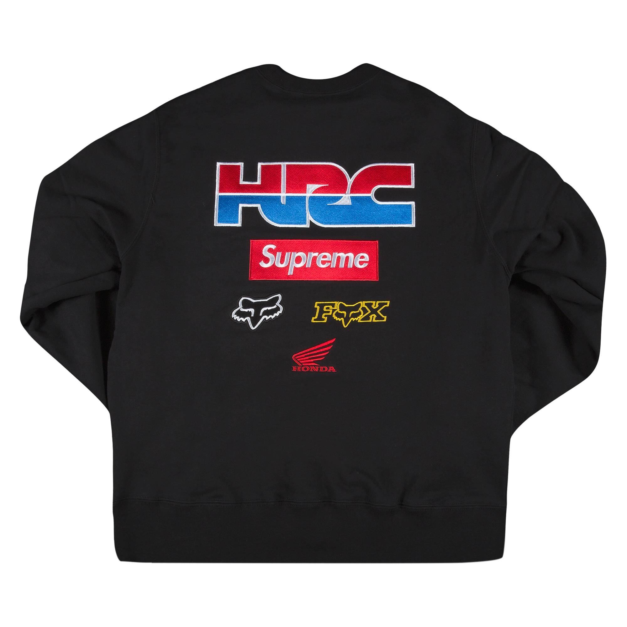 Supreme x Honda Fox Racing Crewneck 'Black' - 2