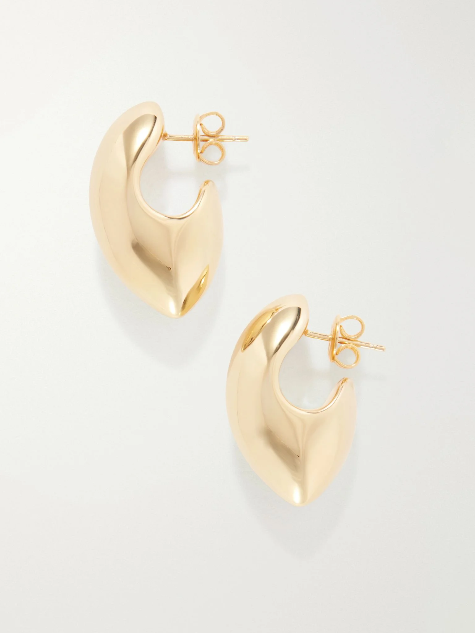 Sterling silver gold-tone hoop earrings Gold - 1