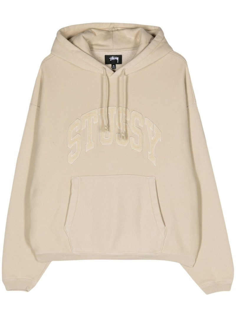 Logo cotton blend hoodie - 1