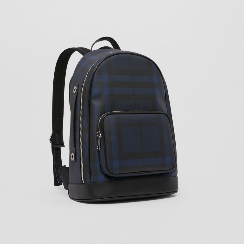 London Check and Leather Backpack 8
