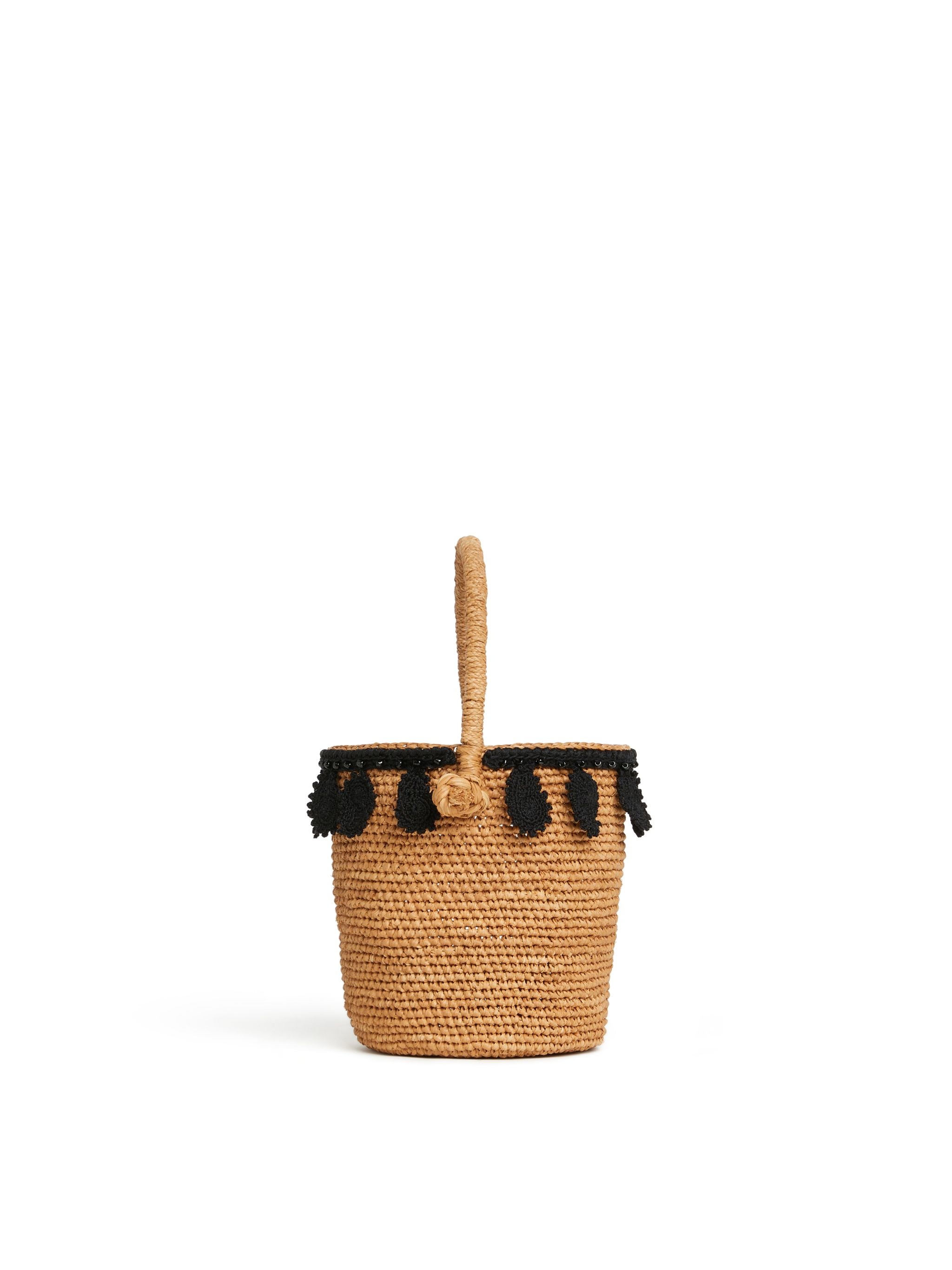 Raffia Paisley Basket Bag - 5