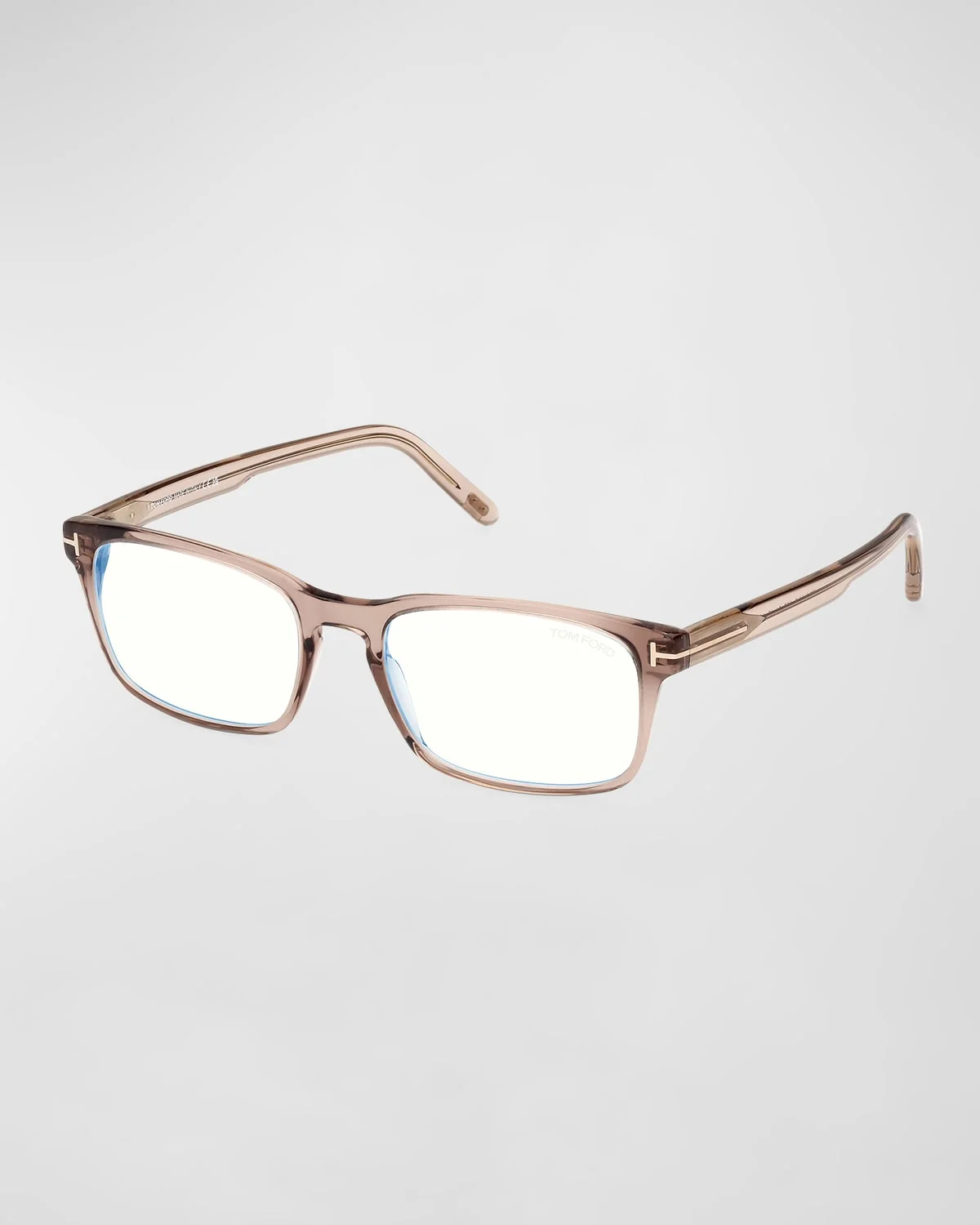 Blue Blocking Keyhole Acetate Rectangle Glasses - 1