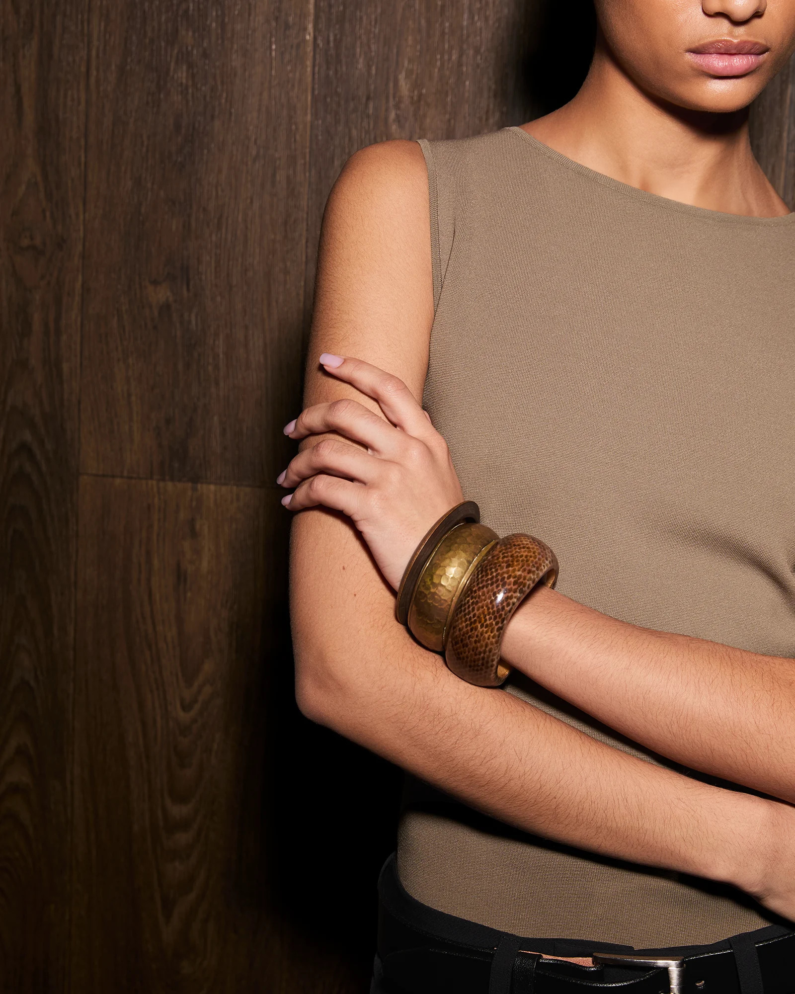 BOAT NECK TOP TAN - 2