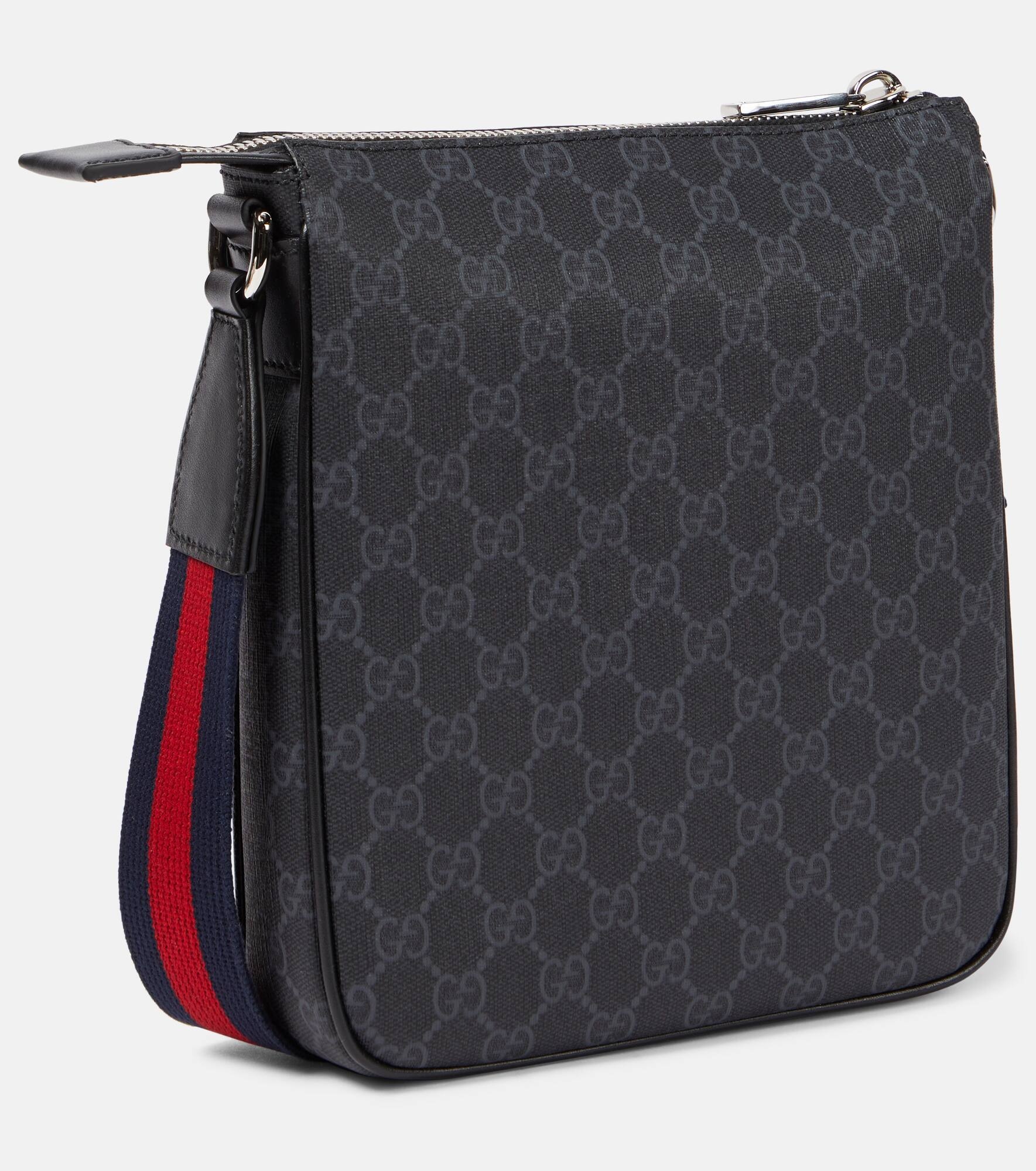 GG canvas leather-trimmed crossbody bag - 5