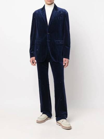 DSQUARED2 velvet-effect single-breasted blazer outlook