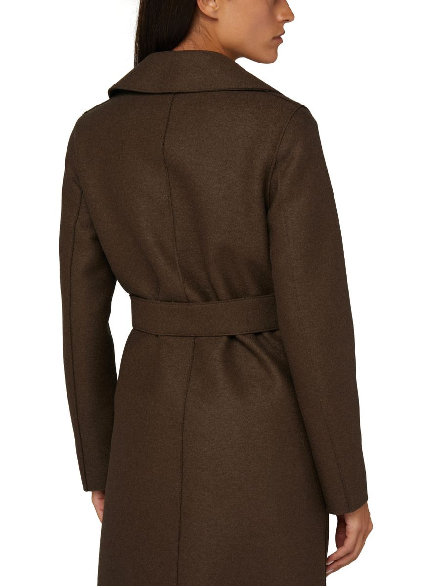 Pressed wool long coat - 5