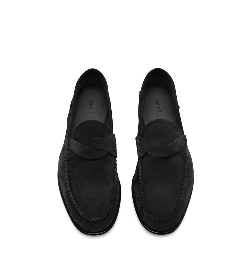 TOM FORD SUEDE TWISTED BAND RIPLEY LOAFER outlook