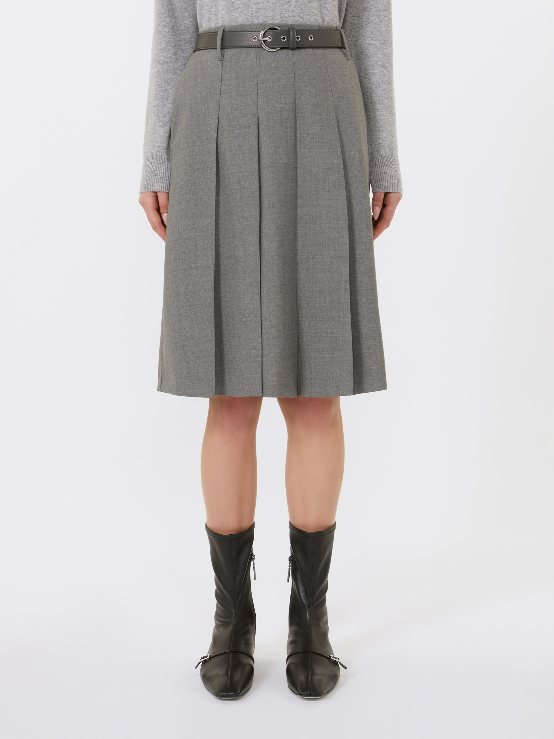 GIMMY Pleated wool skirt - 3