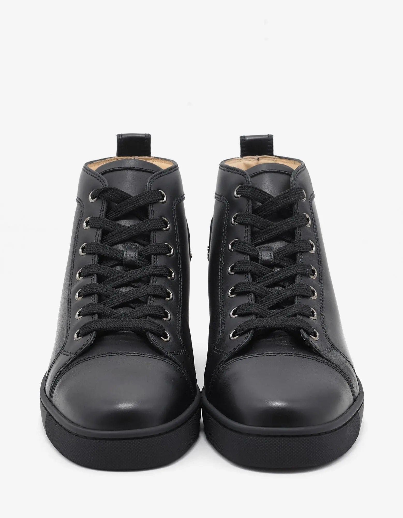 Christian Louboutin Louis Flat Calf Black High Top Trainers - 5