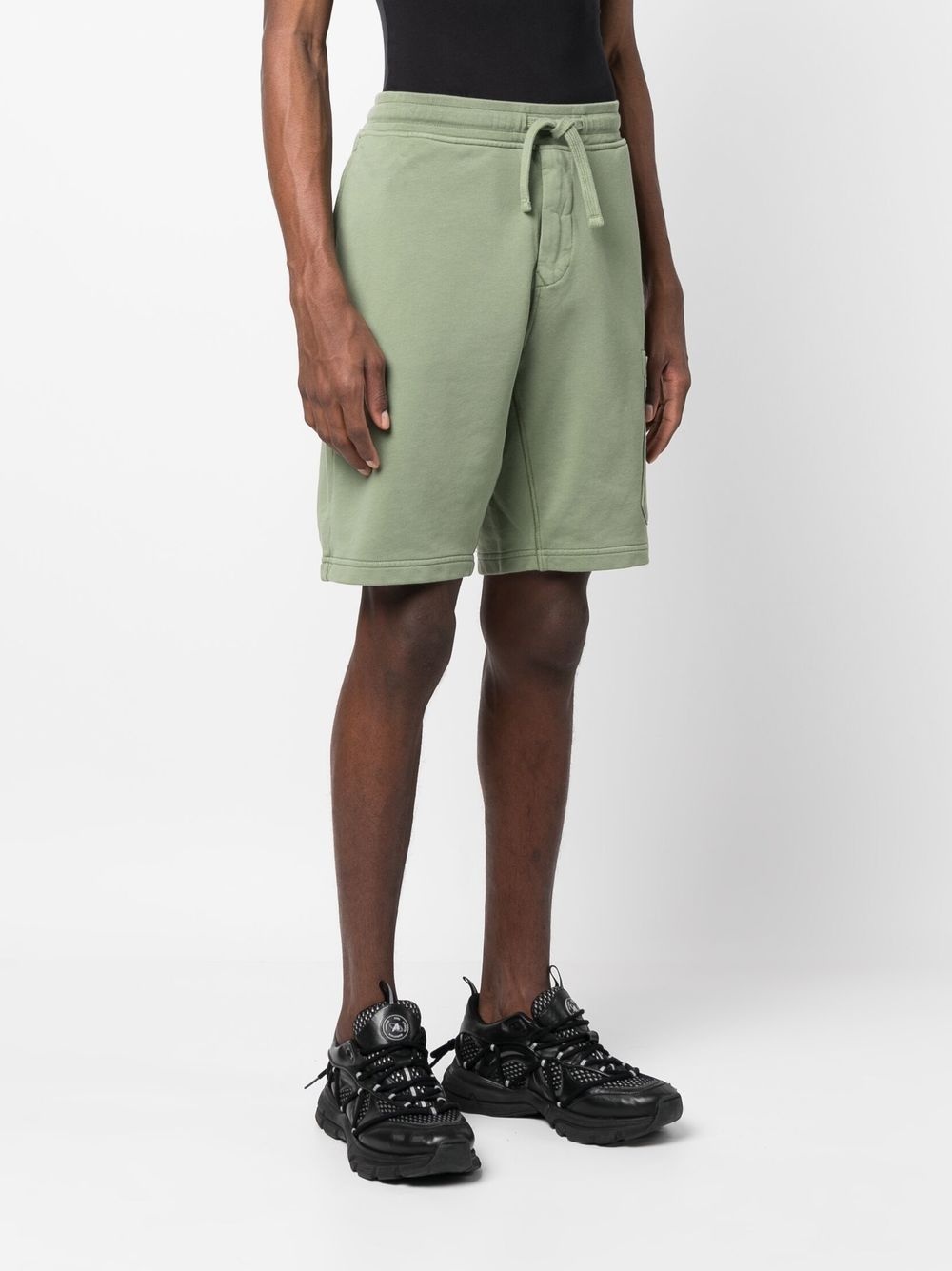 Compass-logo cotton track shorts - 3
