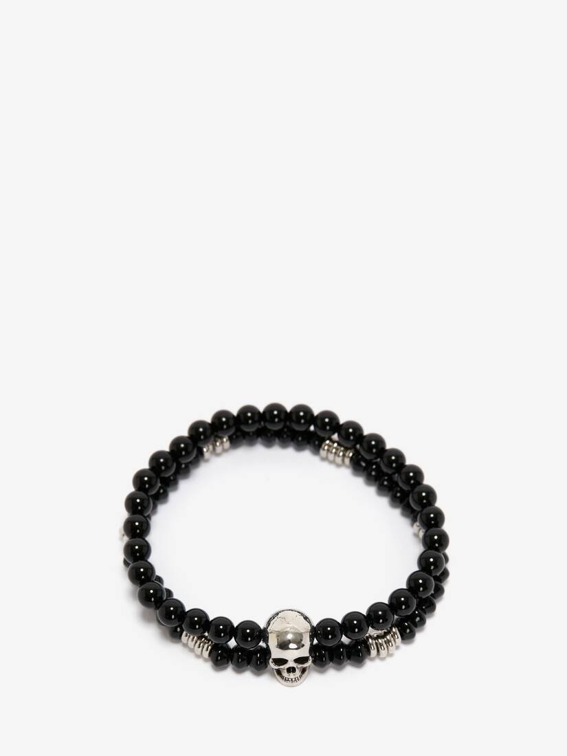 Men's Mini Bead Bracelet in Black - 1