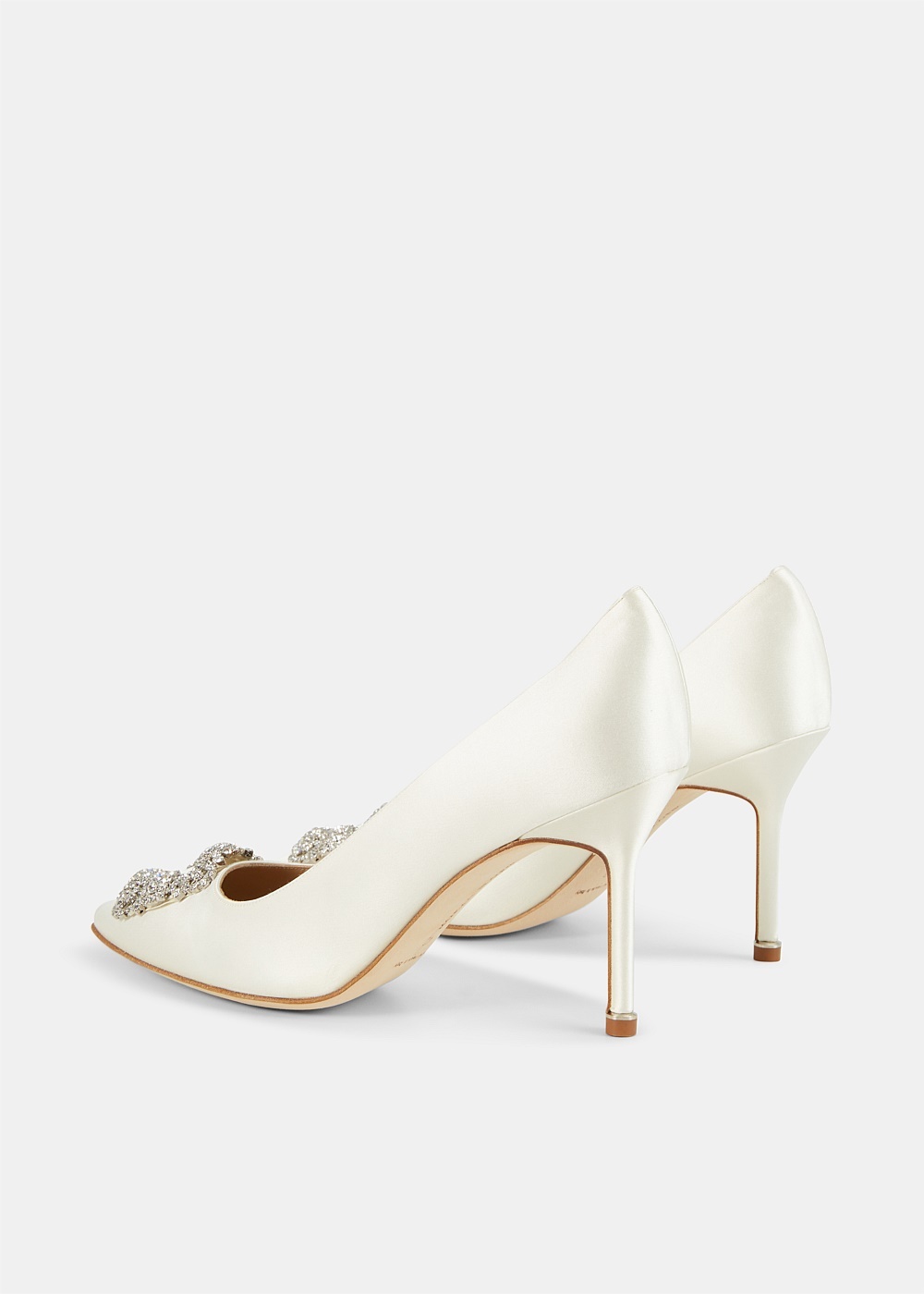 Hangisi 90 Satin Cream Pumps - 3