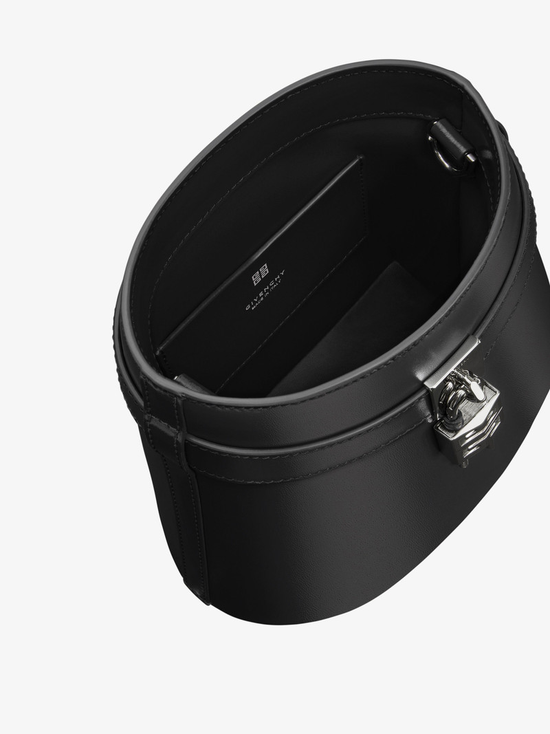SHARK LOCK BUCKET BAG IN BOX LEATHER 6