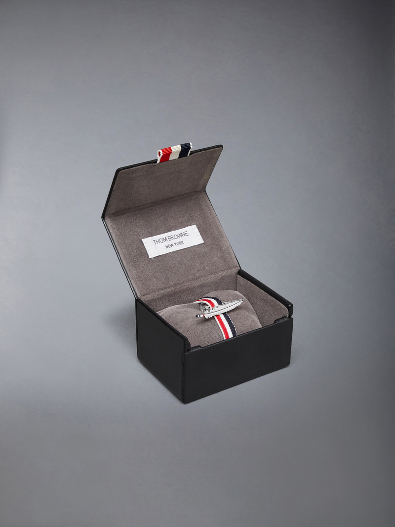 STERLING SILVER FEATHER TIE BAR 4