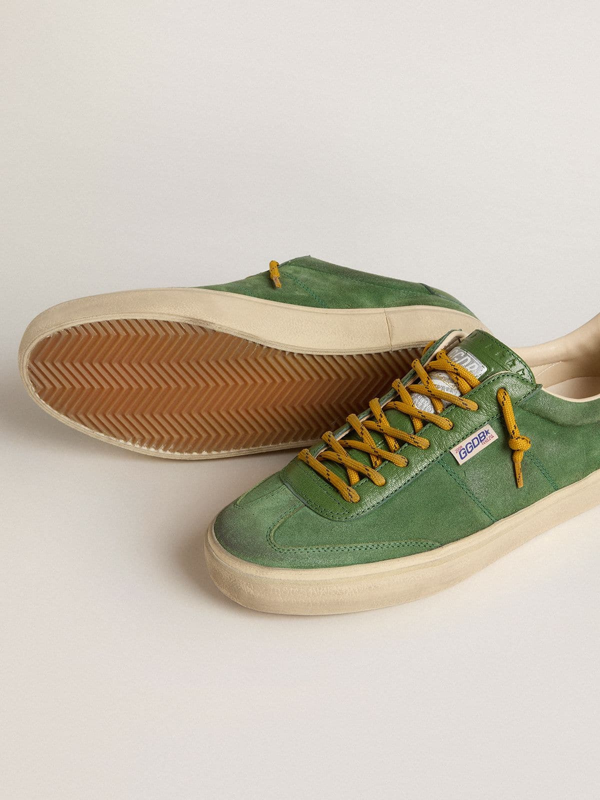 Men's Soul Star in green suede with green leather heel tab - 4