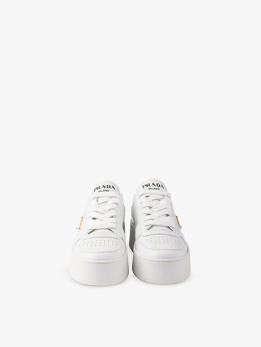 Downtown Bold platform leather low-top trainers - 5