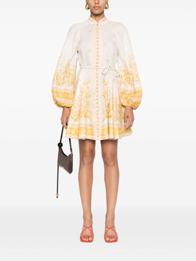 Zimmermann White Golden Mini Dress outlook