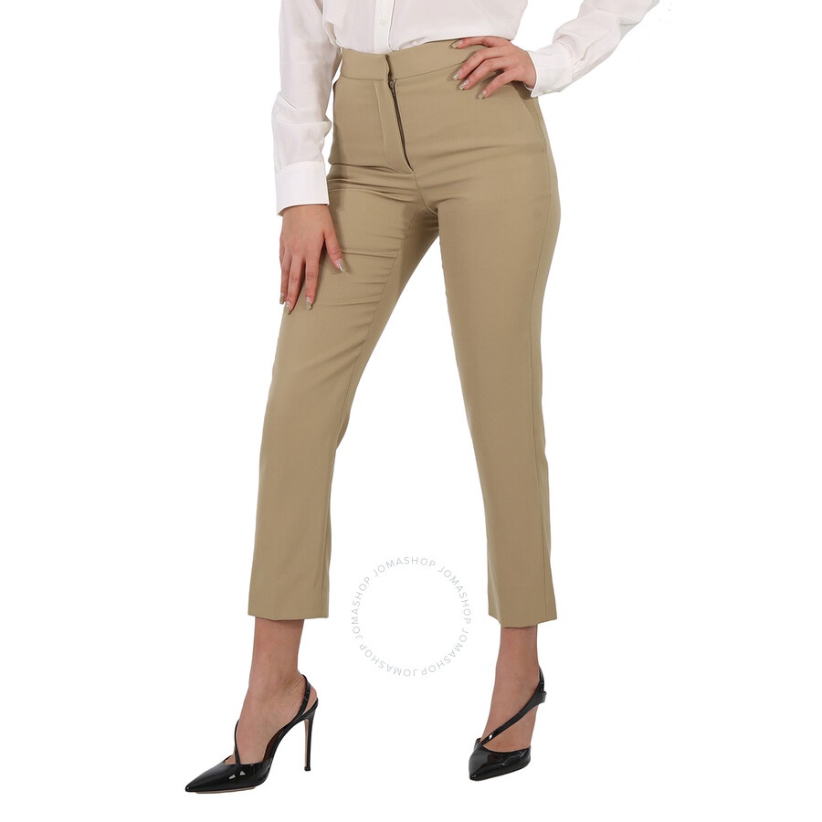 Burberry Ladies Tailored Tapered Wool Trousers In Honey - 5