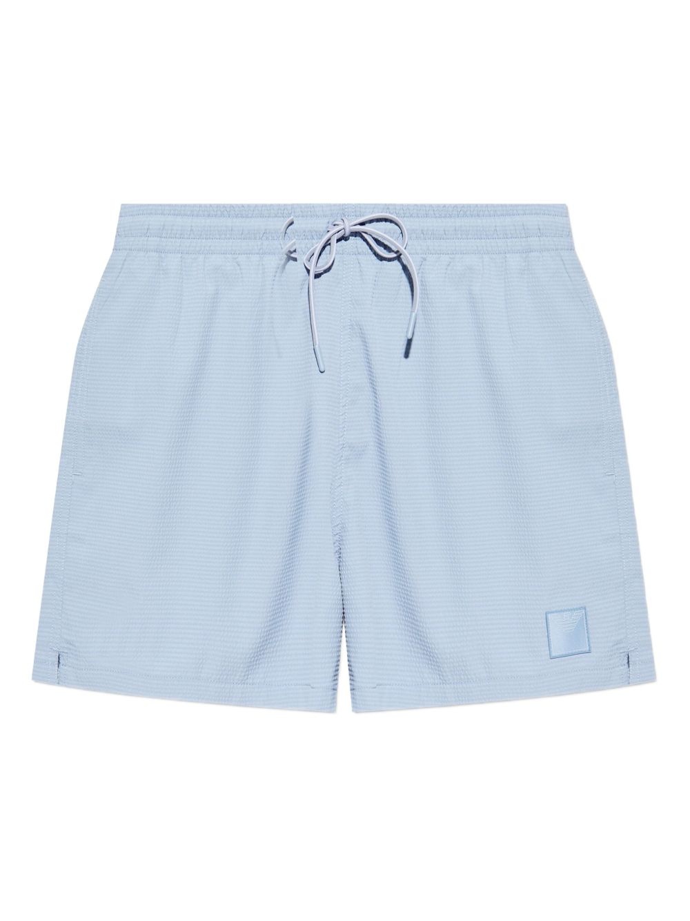 logo-patch swim shorts - 1