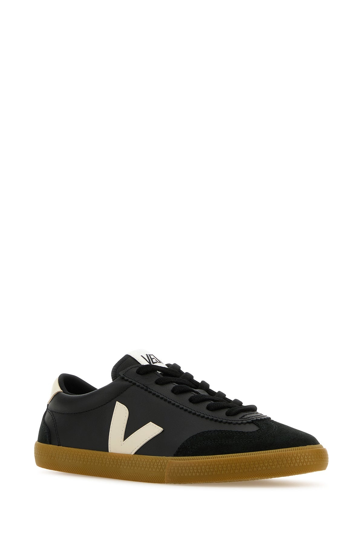 Black leather Volley O.T. sneakers - 2