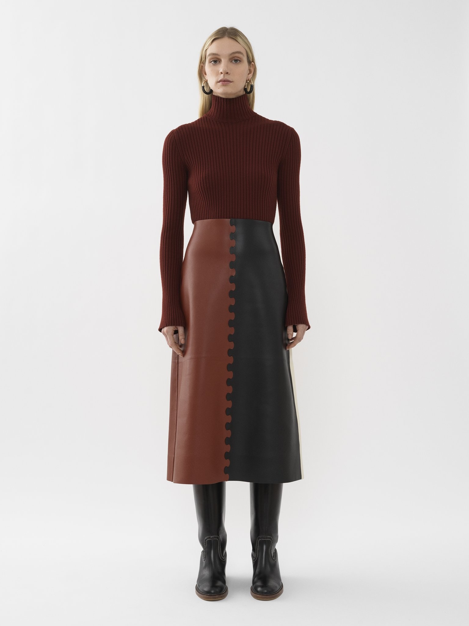 A-LINE MID-LENGTH SKIRT - 2