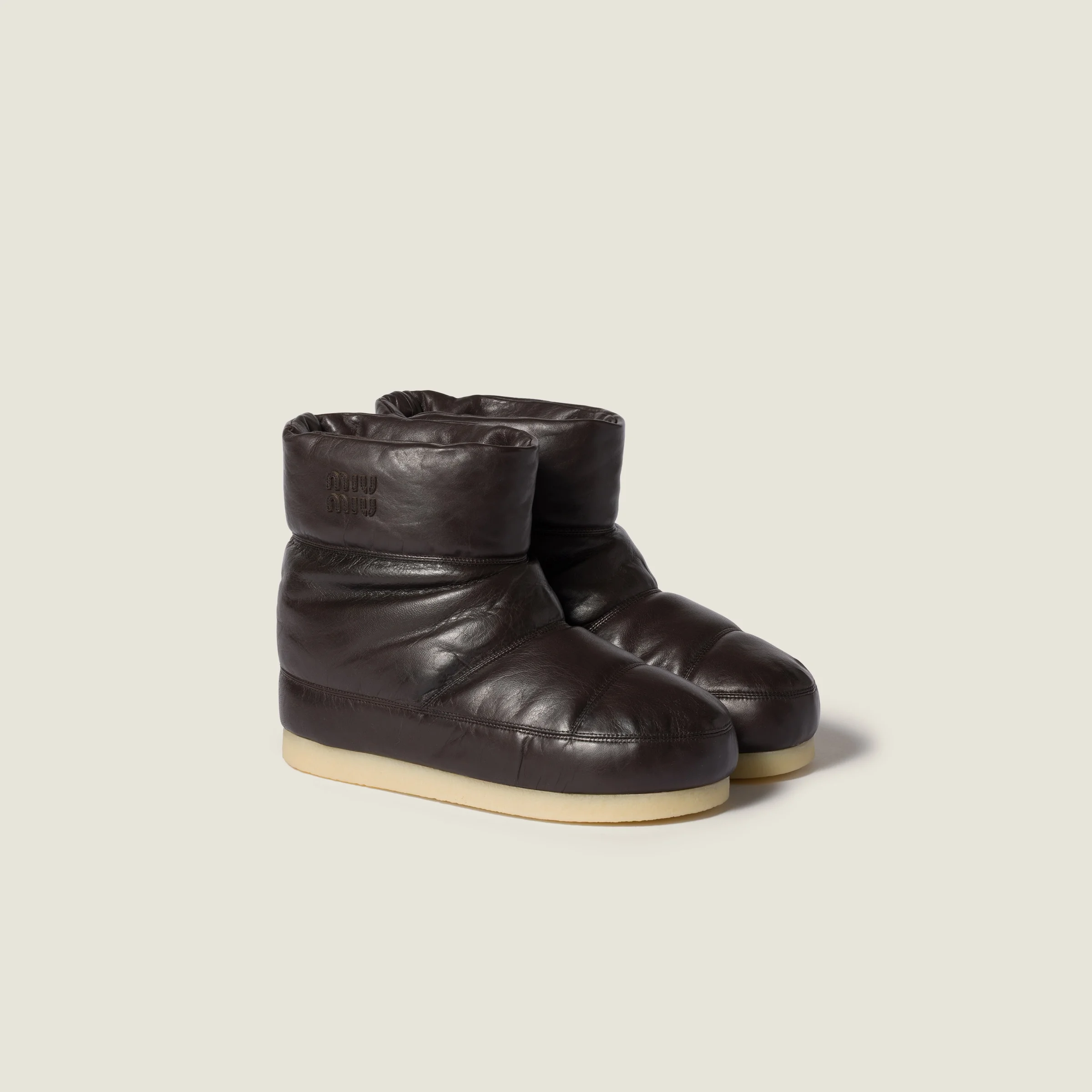 Padded nappa leather booties - 1