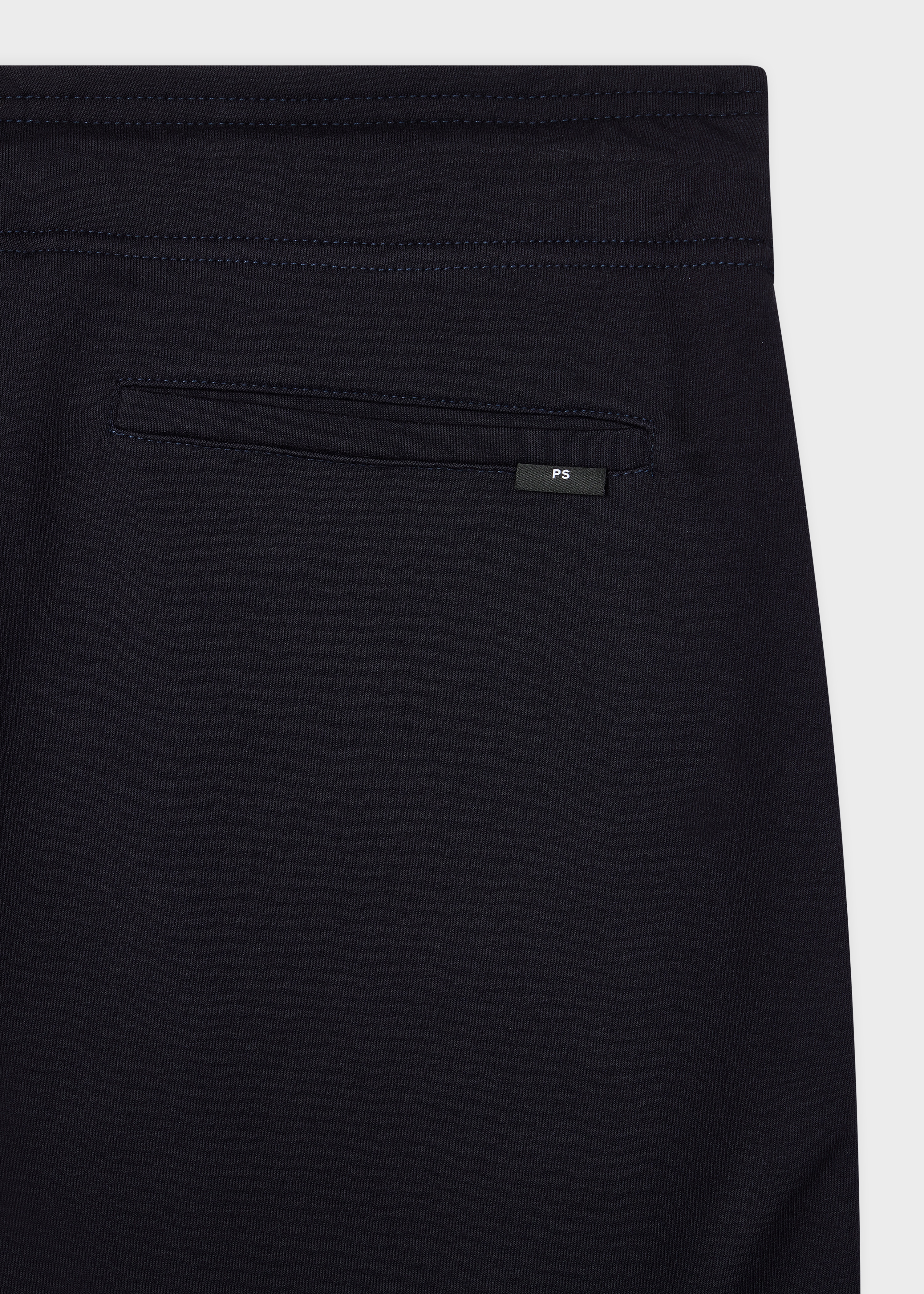 Navy Sweatpants with Embroidered Stripe Trim - 2