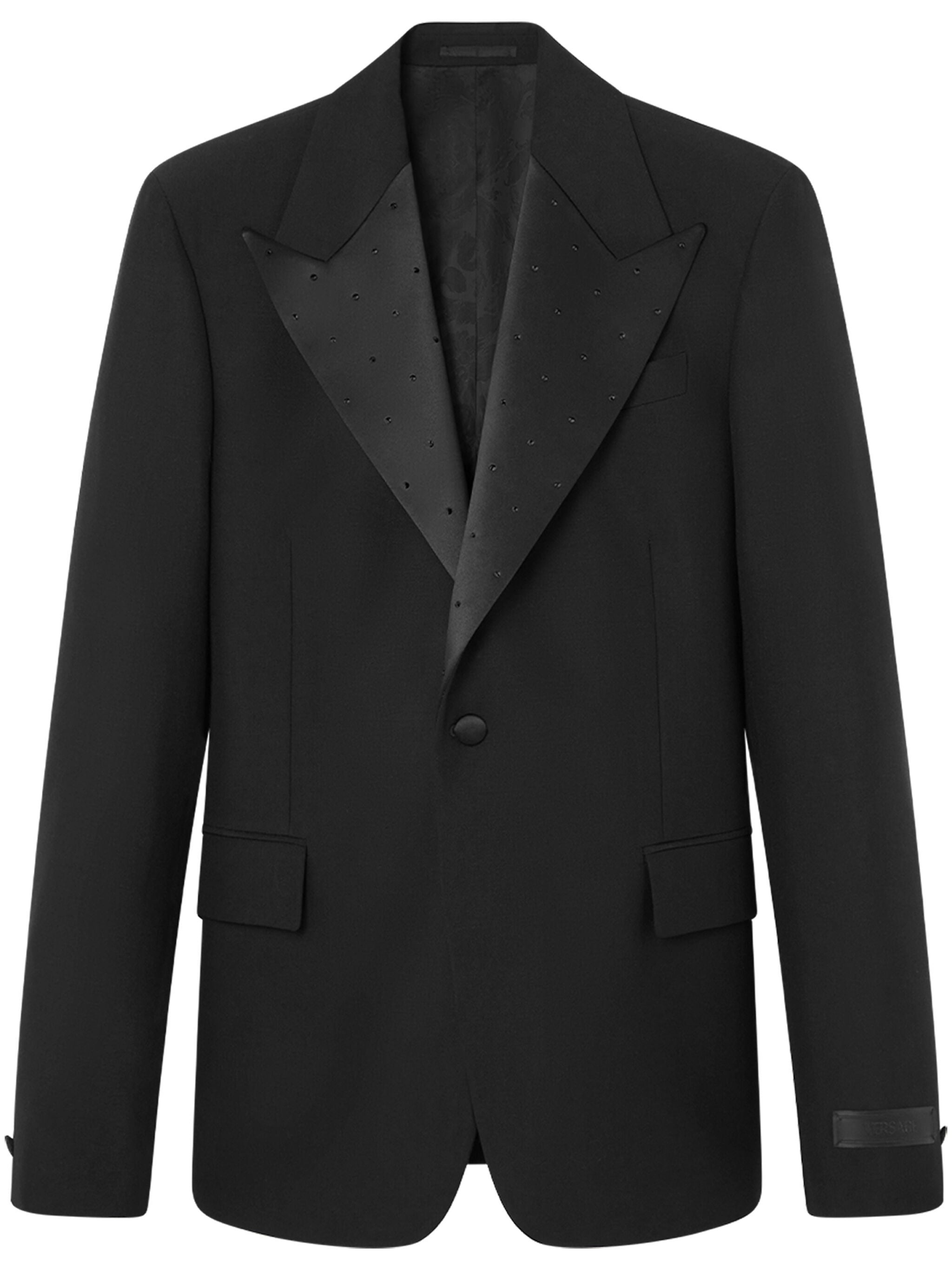 Satin-trim Single-breasted Blazer - 1