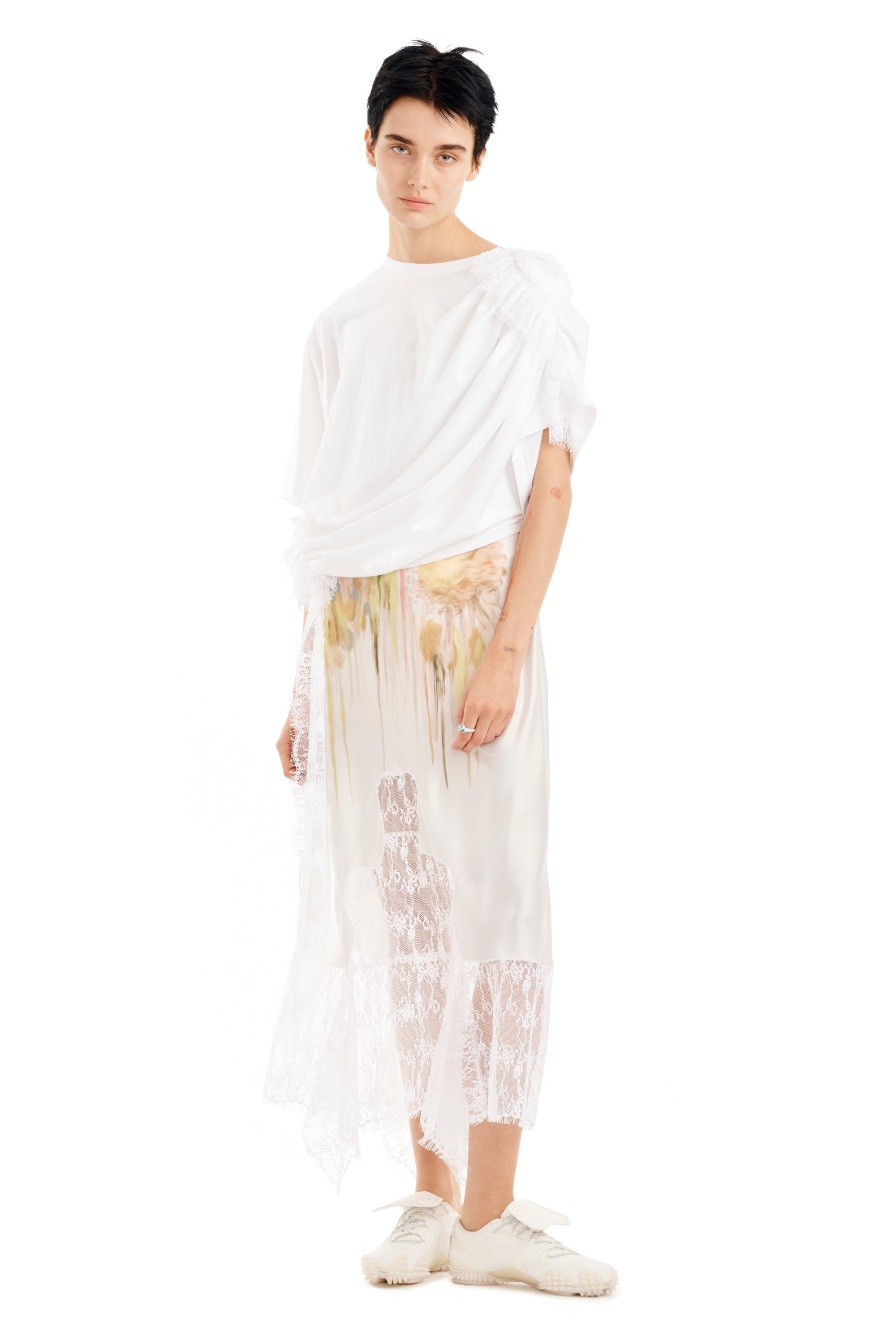 WHITE LACE EVA TEE - 13