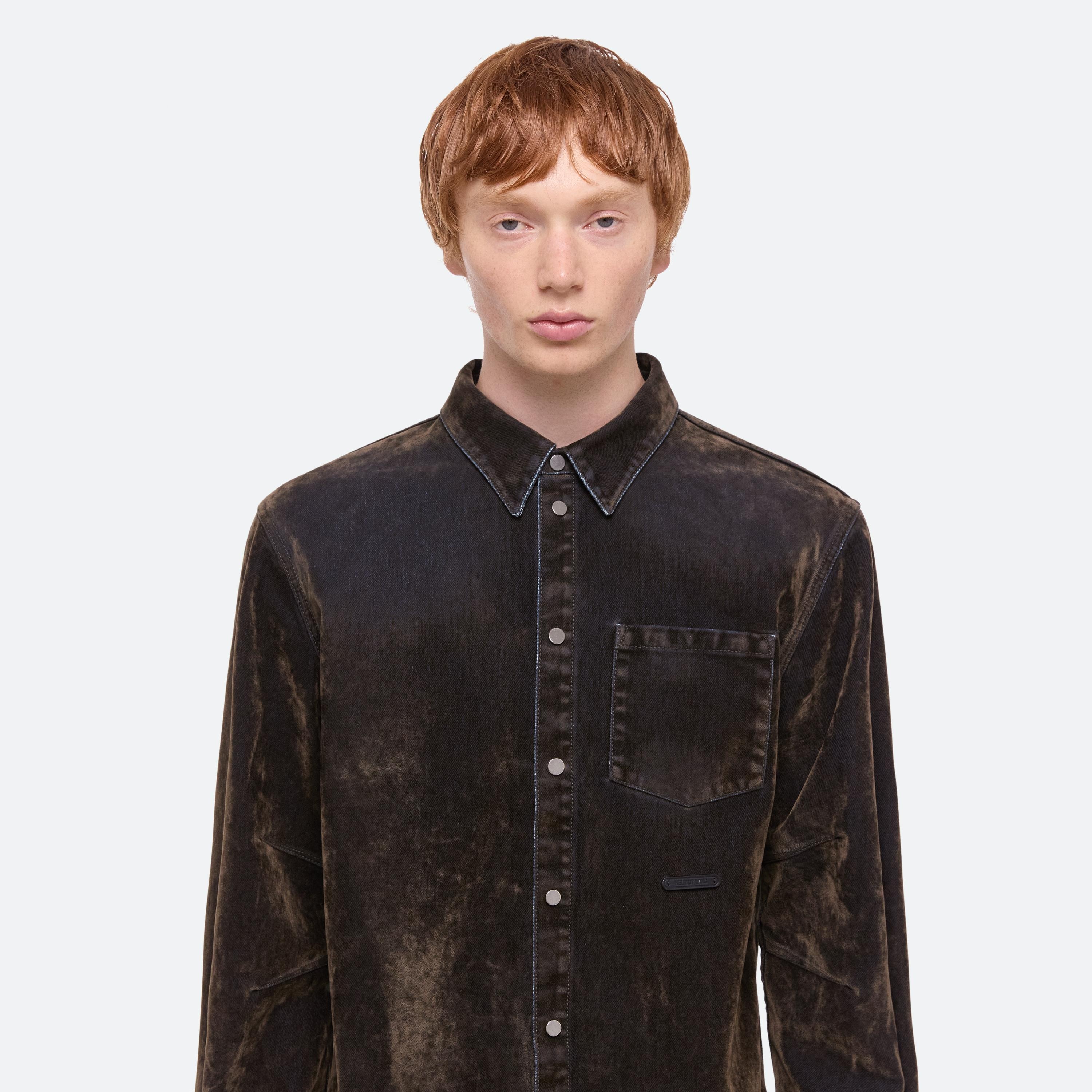 CURVED CLASSIC FLOCKED SHIRT - 6