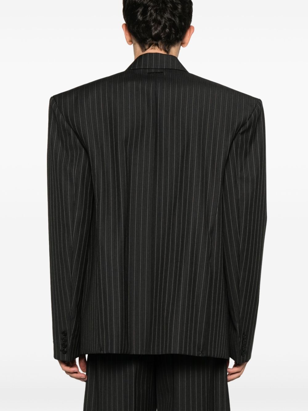 pinstripe tailoring blazer - 4